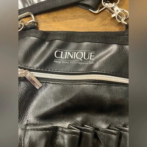 Sold*** Clinique BRUSH BELT makeup brush holder faux leather black (0393) - Picture 5 of 11